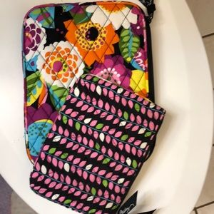 Vera Bradley tablet holder and small makeup bag